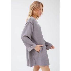 UO Jax Ribbed Notch Neck Mini Dress